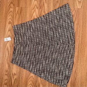 Ann Taylor Navy Tweed Flared Skirt